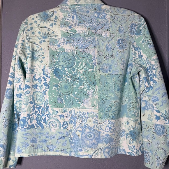 Coldwater Creek Jacket Women’s Size Small Colorful Print Lightweight Buttons - Picture 6 of 7